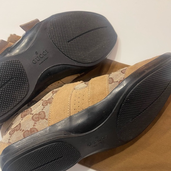 Gucci leather velcro sneakers 38c - Picture 3 of 7